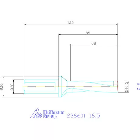 Komet KUB Pentron váltólapkás telibefúró Hengeres szár 16,5 mm