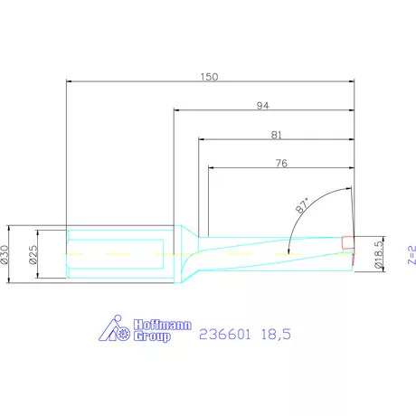 Komet KUB Pentron váltólapkás telibefúró Hengeres szár 18,5 mm
