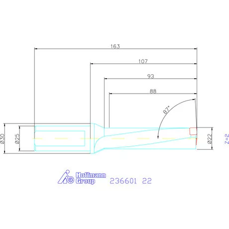 Komet KUB Pentron váltólapkás telibefúró Hengeres szár 22 mm