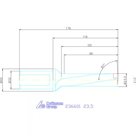 Komet KUB Pentron váltólapkás telibefúró Hengeres szár 23,5 mm
