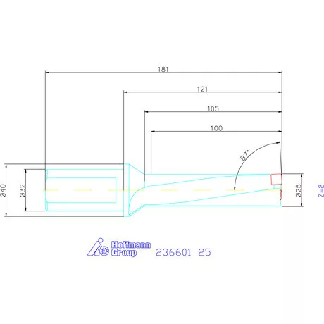 Komet KUB Pentron váltólapkás telibefúró Hengeres szár 25 mm