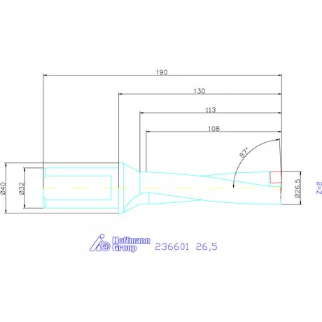Komet KUB Pentron váltólapkás telibefúró Hengeres szár 26,5 mm