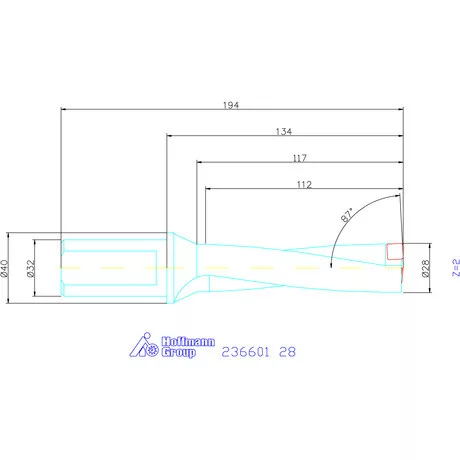 Komet KUB Pentron váltólapkás telibefúró Hengeres szár 28 mm