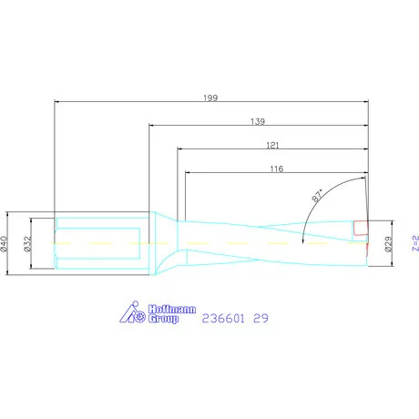 Komet KUB Pentron váltólapkás telibefúró Hengeres szár 29 mm