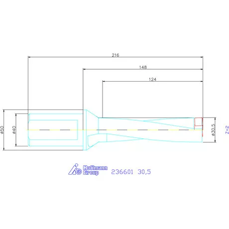 Komet KUB Pentron váltólapkás telibefúró Hengeres szár 30,5 mm