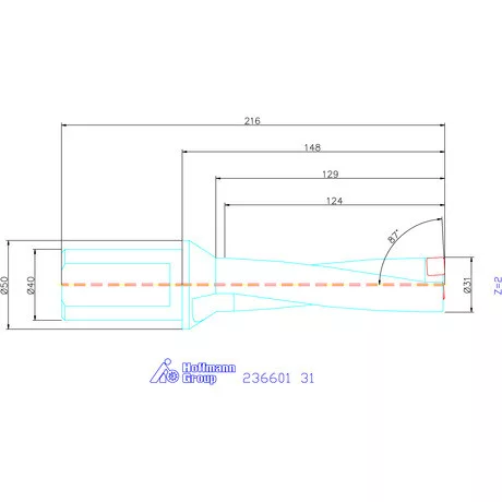 Komet KUB Pentron váltólapkás telibefúró Hengeres szár 31 mm