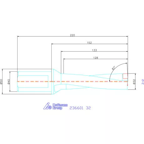 Komet KUB Pentron váltólapkás telibefúró Hengeres szár 32 mm