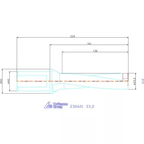 Komet KUB Pentron váltólapkás telibefúró Hengeres szár 33,2 mm