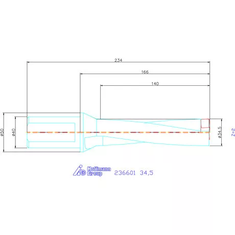 Komet KUB Pentron váltólapkás telibefúró Hengeres szár 34,5 mm