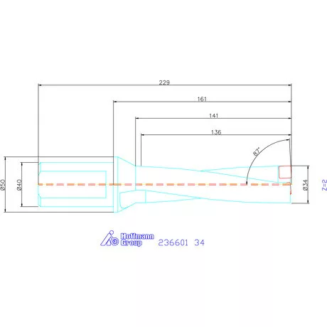 Komet KUB Pentron váltólapkás telibefúró Hengeres szár 34 mm