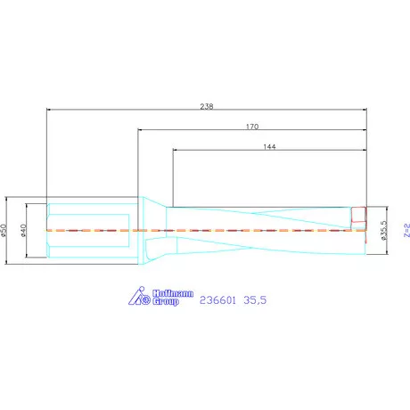 Komet KUB Pentron váltólapkás telibefúró Hengeres szár 35,5 mm