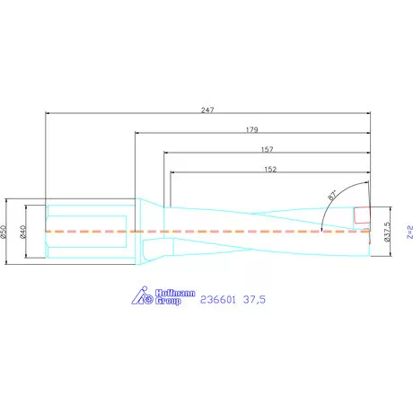 Komet KUB Pentron váltólapkás telibefúró Hengeres szár 37,5 mm