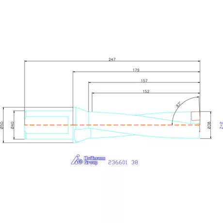 Komet KUB Pentron váltólapkás telibefúró Hengeres szár 38 mm