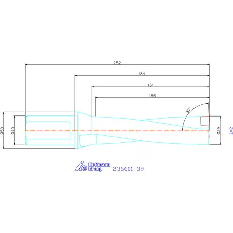 Komet KUB Pentron váltólapkás telibefúró Hengeres szár 39 mm