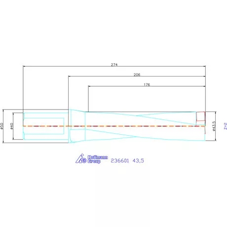 Komet KUB Pentron váltólapkás telibefúró Hengeres szár 43,5 mm