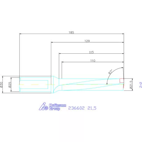 Komet KUB Pentron váltólapkás telibefúró Hengeres szár 21,5 mm