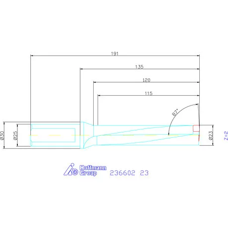 Komet KUB Pentron váltólapkás telibefúró Hengeres szár 23 mm