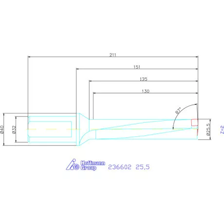 Komet KUB Pentron váltólapkás telibefúró Hengeres szár 25,5 mm