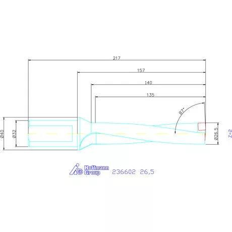 Komet KUB Pentron váltólapkás telibefúró Hengeres szár 26,5 mm