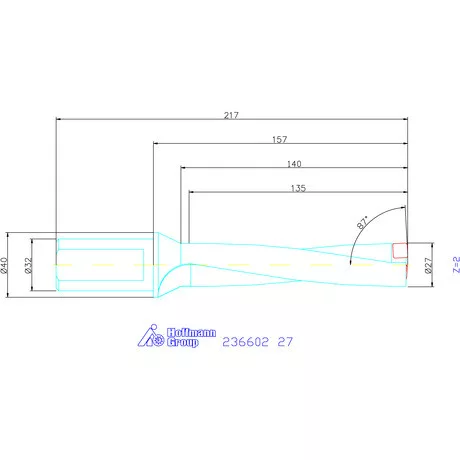 Komet KUB Pentron váltólapkás telibefúró Hengeres szár 27 mm