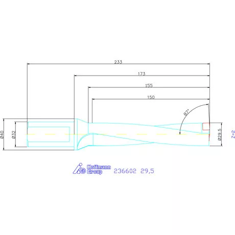 Komet KUB Pentron váltólapkás telibefúró Hengeres szár 29,5 mm