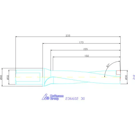 Komet KUB Pentron váltólapkás telibefúró Hengeres szár 30 mm