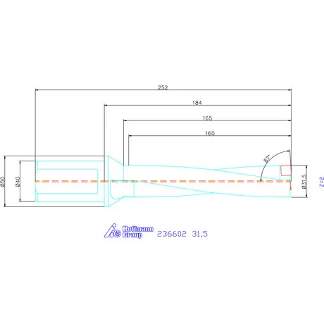 Komet KUB Pentron váltólapkás telibefúró Hengeres szár 31,5 mm