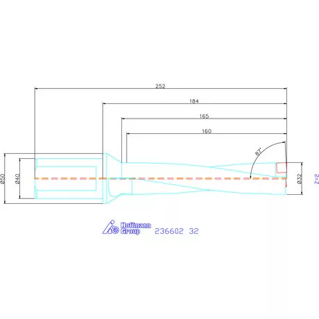 Komet KUB Pentron váltólapkás telibefúró Hengeres szár 32 mm