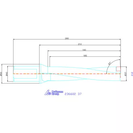 Komet KUB Pentron váltólapkás telibefúró Hengeres szár 37 mm