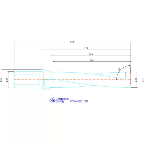Komet KUB Pentron váltólapkás telibefúró Hengeres szár 38 mm
