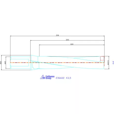 Komet KUB Pentron váltólapkás telibefúró Hengeres szár 43,5 mm