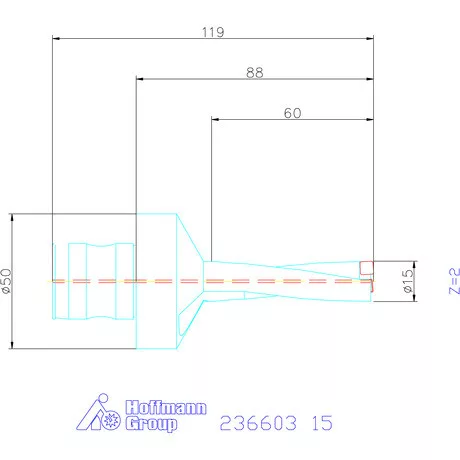 Komet KUB Pentron váltólapkás telibefúró ABS szár 15 mm