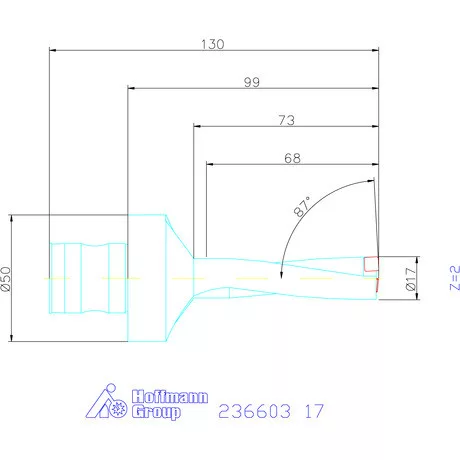 Komet KUB Pentron váltólapkás telibefúró ABS szár 17 mm