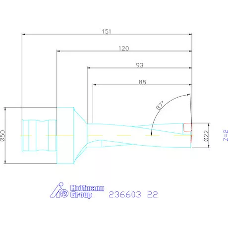 Komet KUB Pentron váltólapkás telibefúró ABS szár 22 mm