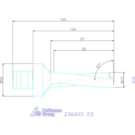 Komet KUB Pentron váltólapkás telibefúró ABS szár 23 mm