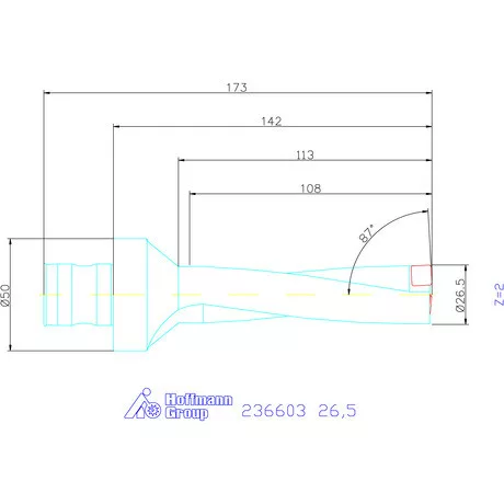 Komet KUB Pentron váltólapkás telibefúró ABS szár 26,5 mm