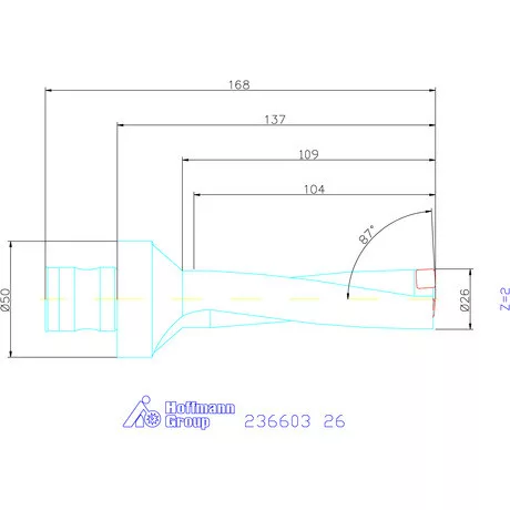 Komet KUB Pentron váltólapkás telibefúró ABS szár 26 mm