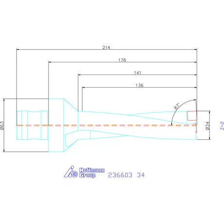 Komet KUB Pentron váltólapkás telibefúró ABS szár 34 mm