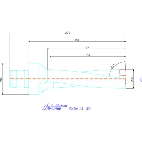 Komet KUB Pentron váltólapkás telibefúró ABS szár 38 mm
