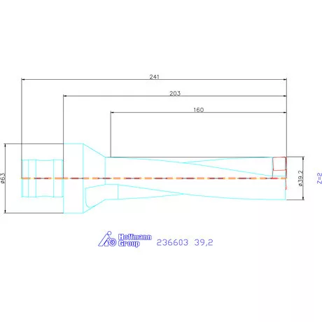 Komet KUB Pentron váltólapkás telibefúró ABS szár 39,2 mm