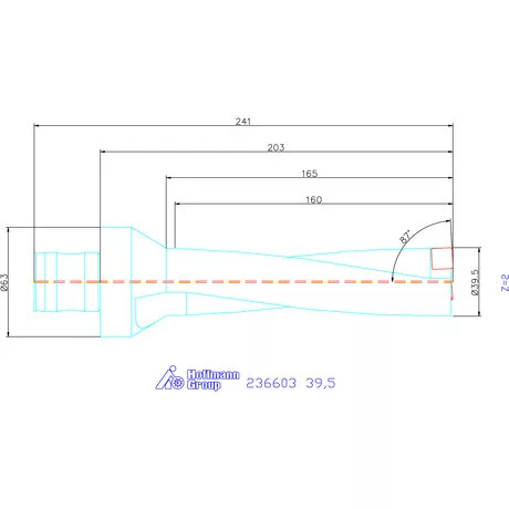 Komet KUB Pentron váltólapkás telibefúró ABS szár 39,5 mm