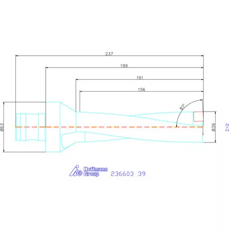 Komet KUB Pentron váltólapkás telibefúró ABS szár 39 mm