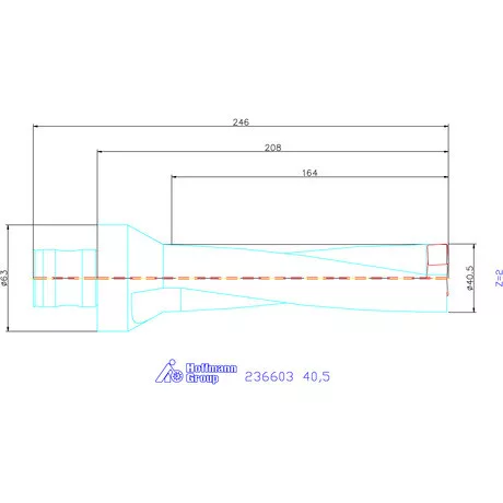 Komet KUB Pentron váltólapkás telibefúró ABS szár 40,5 mm