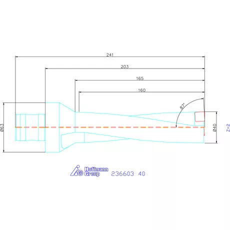 Komet KUB Pentron váltólapkás telibefúró ABS szár 40 mm
