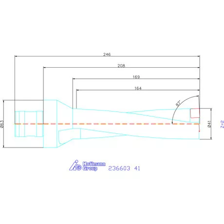 Komet KUB Pentron váltólapkás telibefúró ABS szár 41 mm