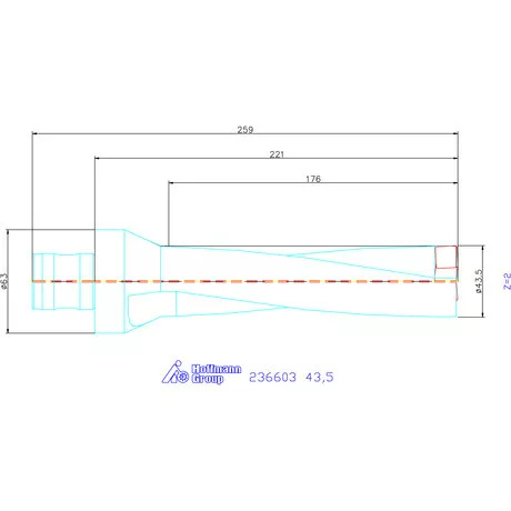 Komet KUB Pentron váltólapkás telibefúró ABS szár 43,5 mm