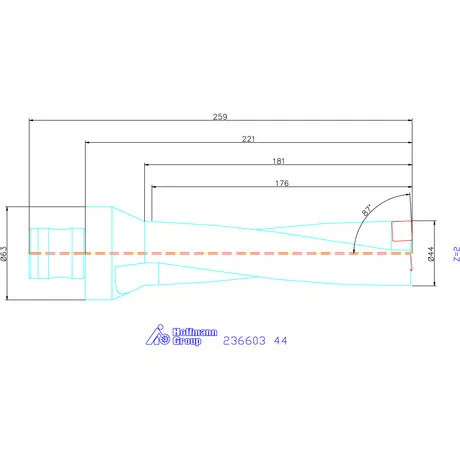 Komet KUB Pentron váltólapkás telibefúró ABS szár 44 mm