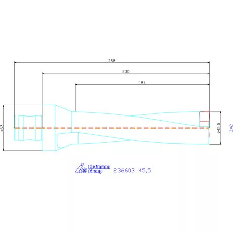 Komet KUB Pentron váltólapkás telibefúró ABS szár 45,5 mm