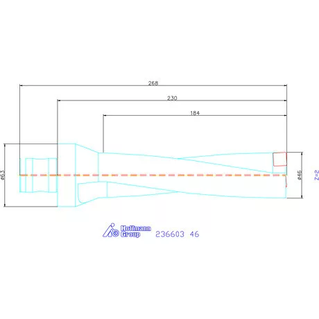 Komet KUB Pentron váltólapkás telibefúró ABS szár 46 mm