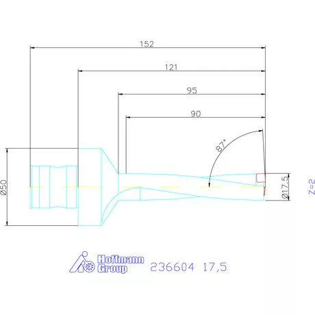 Komet KUB Pentron váltólapkás telibefúró ABS szár 17,5 mm
